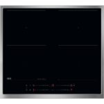 AEG TO64IM0FXB Stahl – Glaskeramik-Kochfeld (autark), 4 Kochzonen, 58 cm, 7350 W