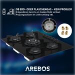 Arebos 5 Flammen Erdgas Propangas – Gasherd, 5 Kochzonen – Bild 10