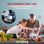 Arebos 5 Flammen Erdgas Propangas – Gasherd, 5 Kochzonen – Bild 9