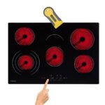 Arebos | 8700 W | 5 Kochzonen | 77 cm | autark | – Glaskeramik-Kochfeld, 5 Kochzonen, 77 cm