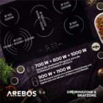 Arebos | 8700 W | 5 Kochzonen | 77 cm | autark | – Glaskeramik-Kochfeld, 5 Kochzonen, 77 cm – Bild 6