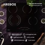 Arebos ® autark 59 cm – Glaskeramik-Kochfeld, 4 Kochzonen, 52 cm – Bild 3
