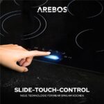 Arebos ® autark 59 cm – Glaskeramik-Kochfeld, 4 Kochzonen, 52 cm – Bild 5