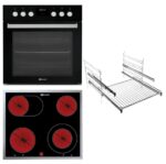 Bauknecht HEKO BLACK 500 P – Einbauherdset, 65 l, 4 Kochzonen, Energieeffizienzklasse A+