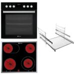 Bauknecht HEKO BLACK 500 P – Einbauherdset, 65 l, 4 Kochzonen, Energieeffizienzklasse A+