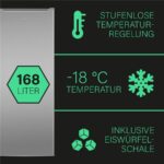 Bomann GS 7340 IX-LOOK 54 CM E 168L – Gefrierschrank, 168 l, Energieeffizienzklasse E – Bild 7