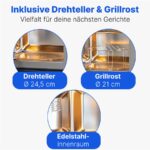 Bomann MWG 2215 EB – Mikrowelle, 20 l, 800 W, mit Grill – Bild 6