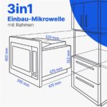 Bomann MWG 2216 H EB – Mikrowelle, 25 l, 900 W, mit Grill – Bild 3