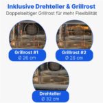 Bomann MWG 2216 H EB – Mikrowelle, 25 l, 900 W, mit Grill – Bild 6