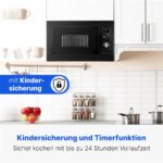 Bomann MWG 3001 H EB SCHWARZ 25L – Mikrowelle im rahmenlosen Design, 25 l, 900 W, mit Grill – Bild 7