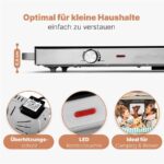 Bomann PC-DKP 1211 INFRAROT-DOPPELKOCHPLATTE 2800W Elektrokochzone – Glaskeramik-Kochfeld, 2 Kochzonen, 66 cm, 2800 W – Bild 5