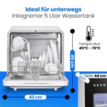 Bomann TSG 5702 – Tischgeschirrspüler, 3 Maßgedecke, Energieeffizienzklasse C, 43 cm – Bild 2