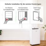 Bosch Cool 2000 Weiß – Mobiles Klimagerät, 9000 BTU/h, bis 35 m², Energieeffizienzklasse A – Bild 5