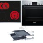 Bosch HND211RS63 Serie 4/Serie 2 – Einbauherdset, 66 l, 4 Kochzonen, Energieeffizienzklasse A
