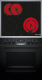 Bosch HND671LS67 Serie 6/Serie 4 – Einbauherdset, 71 l, 4 Kochzonen, Energieeffizienzklasse A+
