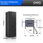 CHiQ CBM310NGC Ultrasquiet 161 kWh/Jahr – Kühl-Gefrier-Kombination, 308 l, Energieeffizienzklasse C, No Frost – Bild 2