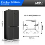 CHiQ CCD460NGE Einbau – Kühl-Gefrier-Kombination, 458 l, Energieeffizienzklasse E, No Frost – Bild 2