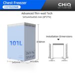CHiQ CCF102DWE – Gefriertruhe, 101 l, Energieeffizienzklasse E – Bild 2