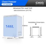 CHiQ CCF146DWE – Gefriertruhe, 146 l, Energieeffizienzklasse E – Bild 3