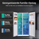 CHiQ CSS530NGDE Touch Bedienung und Wasserspender – Side-by-Side-Kühlschrank, 525 l, Energieeffizienzklasse E, No Frost – Bild 5