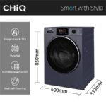 CHiQ CW8728X Pure Flat Design – Waschmaschine, 8 kg, 1400 U/min, Energieeffizienzklasse A – Bild 2