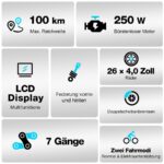 Colorway BK15M All Terrain Bike – E-Bike (All Terrain Bike), 250 W, 48 V / 15 Ah (720 Wh), bis 100 km Reichweite – Bild 2