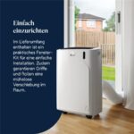 Delonghi Pinguino PAC EM90K.1 Silent Weiß/Schwarz – Mobiles Klimagerät, 9800 BTU/h, bis 29 m², Energieeffizienzklasse A – Bild 3