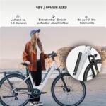 Deruiz 28 Zoll City E Bike 644Wh-Akku Maximal 161km Damen/Herren – E-Bike (Urbanbike), 250 W, 48 V / 13,4 Ah (644 Wh), bis 161 km Reichweite – Bild 4