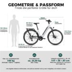 Deruiz 28 Zoll City E Bike 644Wh-Akku Maximal 161km Damen/Herren – E-Bike (Urbanbike), 250 W, 48 V / 13,4 Ah (644 Wh), bis 161 km Reichweite – Bild 7