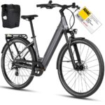 Deruiz Quartz 28 Zoll City Fahrrad 644 Wh Citybike – E-Bike (Citybike), 250 W, 48 V / 13,4 Ah (644 Wh), bis 120 km Reichweite