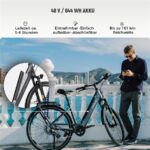 Deruiz Quartz 28 Zoll City Fahrrad 644 Wh Citybike – E-Bike (Citybike), 250 W, 48 V / 13,4 Ah (644 Wh), bis 120 km Reichweite – Bild 4
