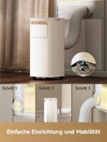 Dreame P-Wind10 7k Camel Gold – Mobiles Klimagerät, 7000 BTU/h, bis 25 m², Energieeffizienzklasse A – Bild 4