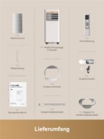 Dreame P-Wind10 7k Camel Gold – Mobiles Klimagerät, 7000 BTU/h, bis 25 m², Energieeffizienzklasse A – Bild 8