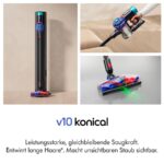 Dyson 419634-01 V10 Konical – Akku-Staubsauger, 465 W, 0,54 l Staubbehälter, bis 60 min Laufzeit – Bild 2