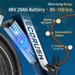Ecorush R1 All Terrain Bike – E-Bike (All Terrain Bike), 250 W, 48 V / 20 Ah (960 Wh), bis 150 km Reichweite – Bild 3