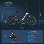 Ecorush R2 20*4 – E-Bike (Faltrad), 250 W, 48 V / 10,4 Ah (499 Wh), bis 100 km Reichweite (Art.-Nr. 154808380) – Bild 8