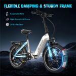 Ecorush R2 20*4 – E-Bike (Faltrad), 250 W, 48 V / 10,4 Ah (499 Wh), bis 100 km Reichweite (Art.-Nr. 155290124) – Bild 5