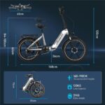 Ecorush R2 20*4 – E-Bike (Faltrad), 250 W, 48 V / 10,4 Ah (499 Wh), bis 100 km Reichweite (Art.-Nr. 155290124) – Bild 8