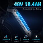 Ecorush R2 Kompakt-/Faltrad – E-Bike (Faltrad), 250 W, 48 V / 10,4 Ah (499 Wh), bis 100 km Reichweite – Bild 3