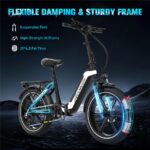 Ecorush R2 Kompakt-/Faltrad – E-Bike (Faltrad), 250 W, 48 V / 10,4 Ah (499 Wh), bis 100 km Reichweite – Bild 5