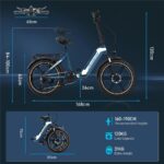 Ecorush R2 Kompakt-/Faltrad – E-Bike (Faltrad), 250 W, 48 V / 10,4 Ah (499 Wh), bis 100 km Reichweite – Bild 8