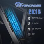 Evercross Tech EK15 Citybike – E-Bike (Citybike), 250 W, 36 V / 10,4 Ah (374 Wh), bis 90 km Reichweite – Bild 5