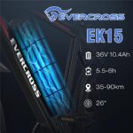 Evercross Tech EK15 Shimano 7-Gang Crossrad – E-Bike (Crossrad), 250 W, 36 V / 10,4 Ah (374 Wh), bis 90 km Reichweite – Bild 8