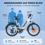 Evercross Tech EK25 Citybike – E-Bike (Citybike), 250 W, 36 V / 13 Ah (468 Wh), bis 100 km Reichweite – Bild 8