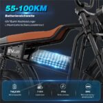 Evercross Tech EK30 – E-Bike (All Terrain Bike), 250 W, 48 V / 15,6 Ah (749 Wh), bis 100 km Reichweite – Bild 7