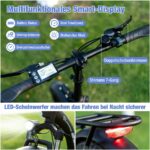 Evercross Tech EK6 Faltbares – E-Bike (Faltrad), 250 W, 48 V / 13 Ah (624 Wh), bis 90 km Reichweite – Bild 6
