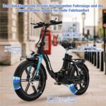 Evercross Tech EK6 Faltbares – E-Bike (Urbanbike), 250 W, 48 V / 13 Ah (624 Wh), bis 90 km Reichweite – Bild 9