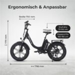 Evercross Tech EK6 Ultra Urbanbike – E-Bike (Urbanbike), 250 W, 48 V / 18 Ah (864 Wh), bis 150 km Reichweite – Bild 6