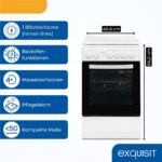 Exquisit EH9-3-090 – Elektroherd, 4 Kochzonen, Energieeffizienzklasse A – Bild 3