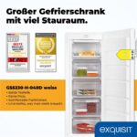 Exquisit GS5230-H-040D weiss – Gefrierschrank, 168 l, Energieeffizienzklasse D – Bild 2